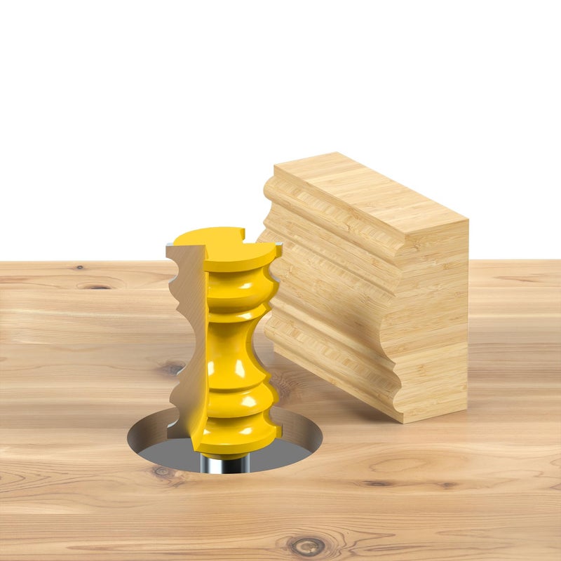 Helovmine 1/2 Inch Shank Architectural Molding Router Bits,Crown Molding Router Bit, Bullnose Bead Column Face Molding Router Bit for Woodworking Tools - Image 5